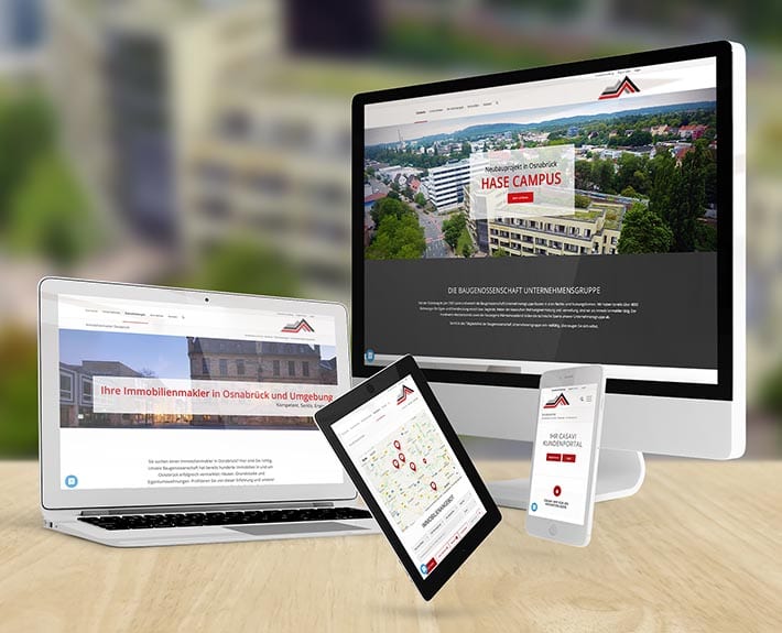 Responsive WebdesignDesign Osnabrück Baugenossenschaft LKOS