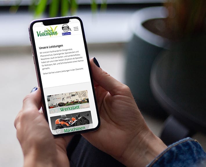 Responsive Webdesign Mobiledevice Garten Volkmann