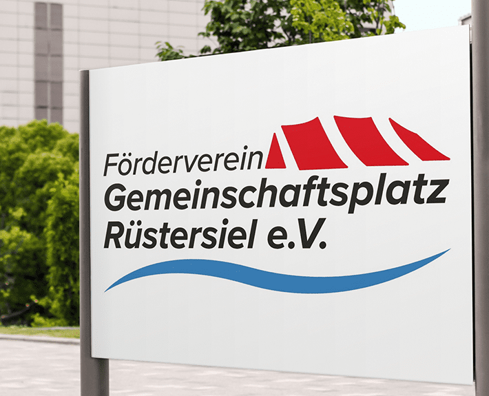 Logo Stele gestalten lassen Osnabrück Gemeinschaftsplatz Rüstersiel