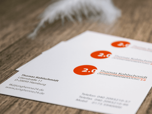 Visitenkarten „Junghenne 24“