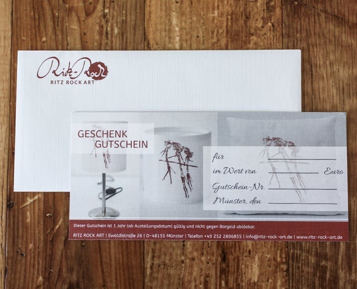 Gutscheingestaltung Osnabrück Ritz Rock Art