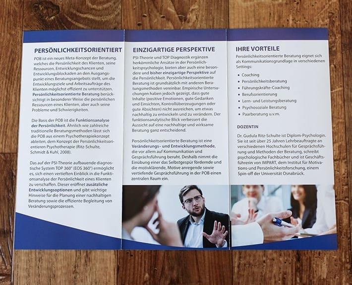 Folder Flyergestaltung Osnabrück Impart