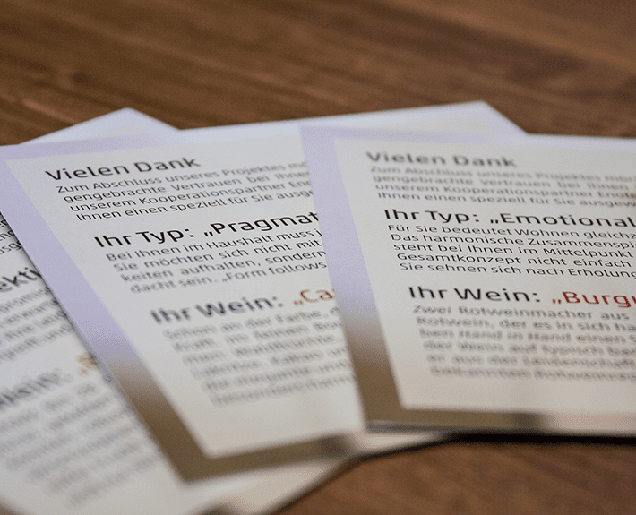 Dankeskarte bedrucken lassen Osnabrück Speckemeyer