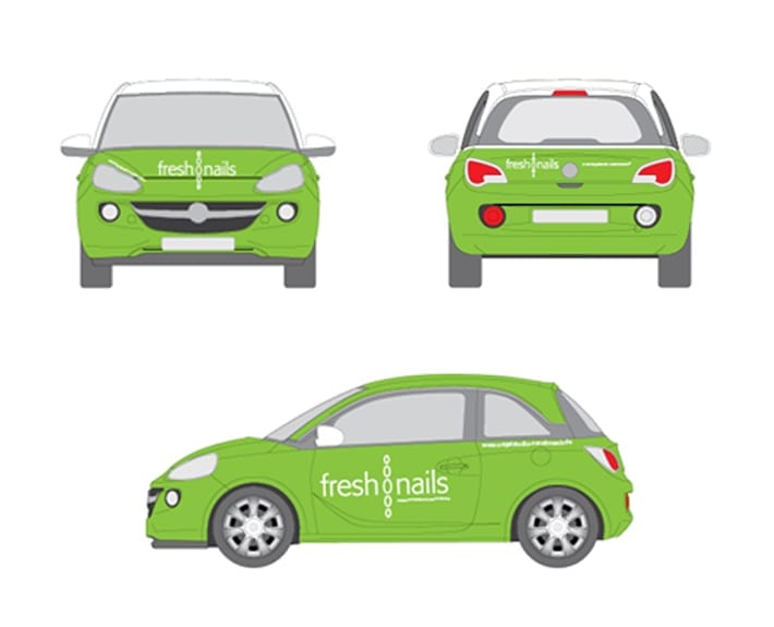 Fahrzeugbeschriftung Freshnails Osnabrück