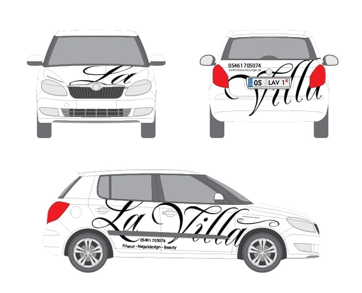 Fahrzeugbeschriftung Osnabrück La Villa