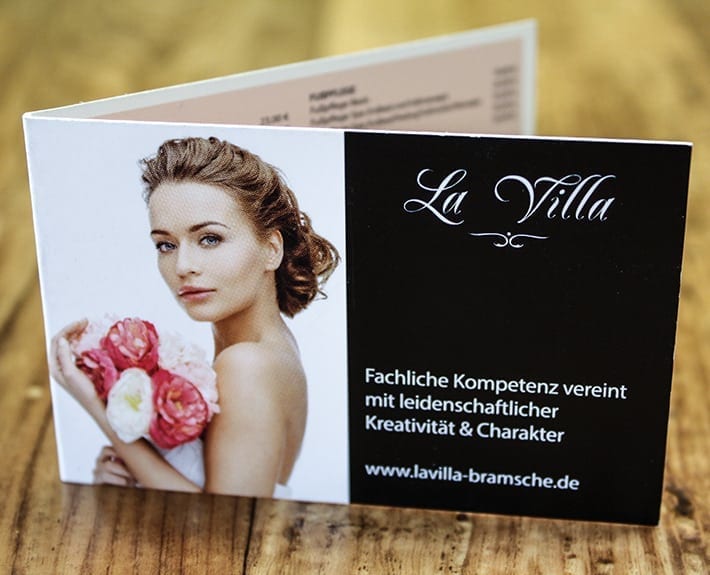 La Villa Preiskarte Flyergestaltung Osnabrück