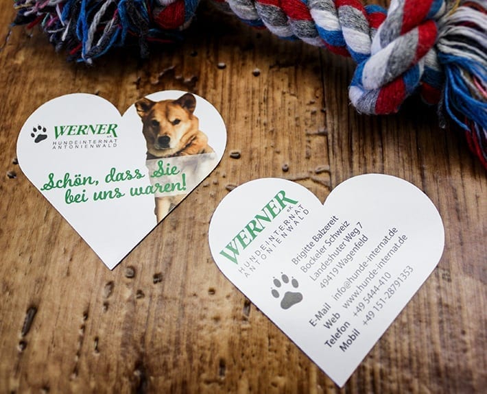 Dankeskarte Osnabrück Hundeinternat Antonienwald