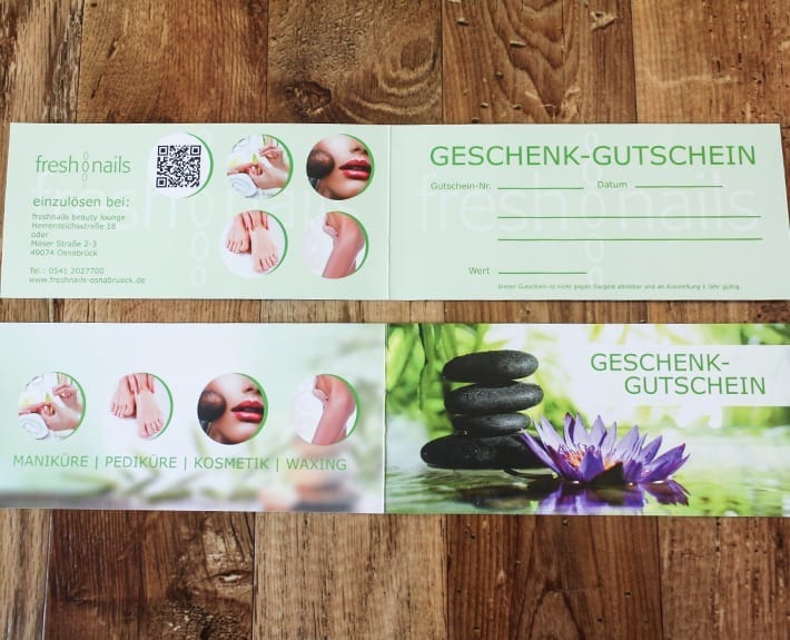 Geschenkgutschein Freshnails Osnabrück