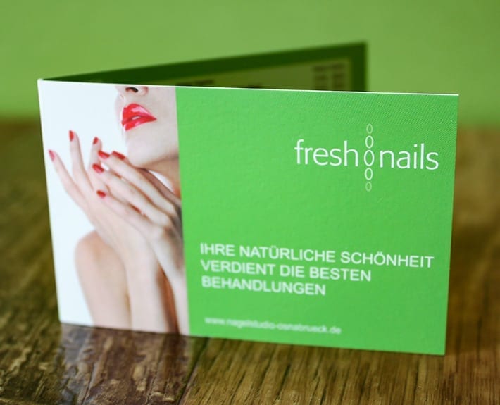 Terminkartengestaltung Freshnails Osnabrück
