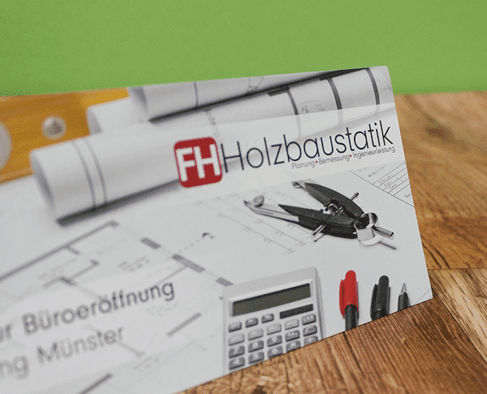 Büroeinladung Flyer Osnabrück Finnholz