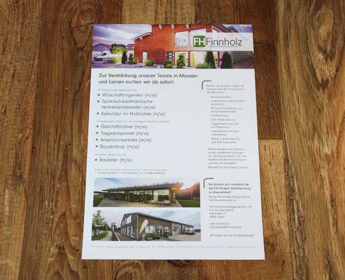 Anzeige Osnabrück FH Finnholz