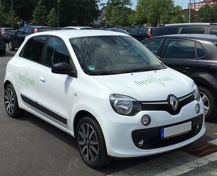 Fahrzeugbeschriftung Freshnails Twingo Osnabrück