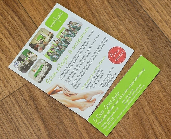 Flyergestaltung Freshnails Osnabrück