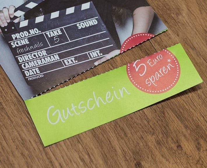 Flyergestaltung Freshnails Kooperation Filmpassage Osnabrück