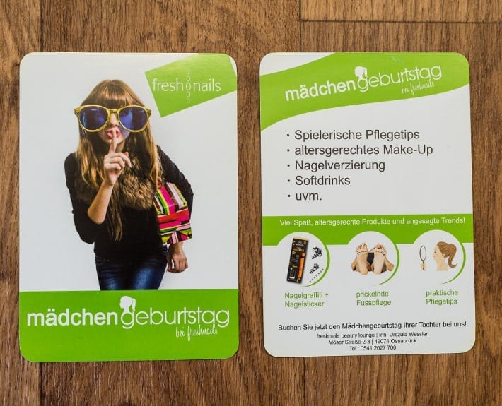 Flyergestaltung Freshnails Osnabrück
