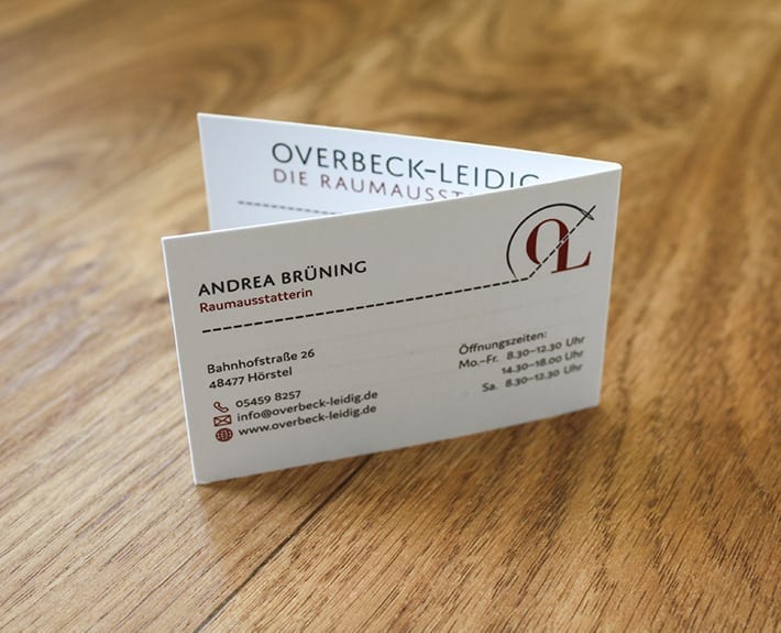 Visitenkarte Corporate Design Osnabrück Overbeck-Leidig