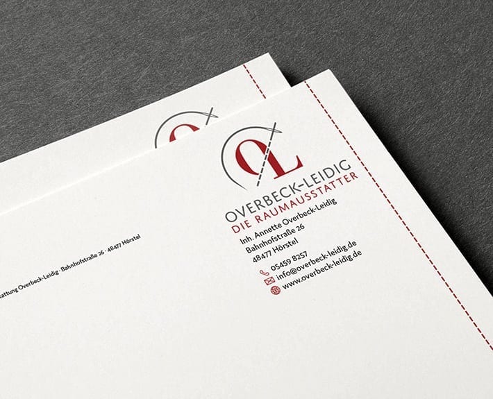 Briefpapier Geschäftsausstattung Osnabrück Overbeck Leidig