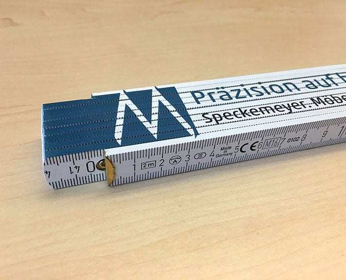 Zollstock Give-Away Speckemeyer Gestaltung Osnabrück