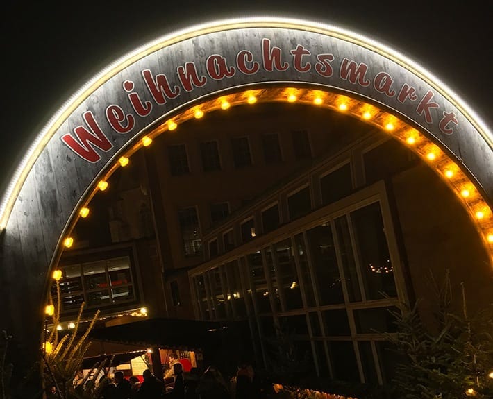 Bogenfront Weihnachtsmarkt Bogen Vorderseite Werbetechnik Osnabrück