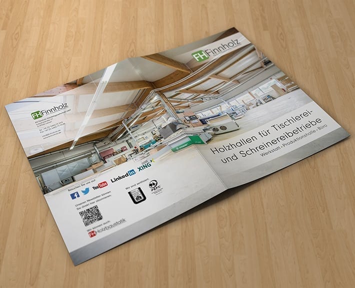 Folder Flyergestaltung FH Finnholz