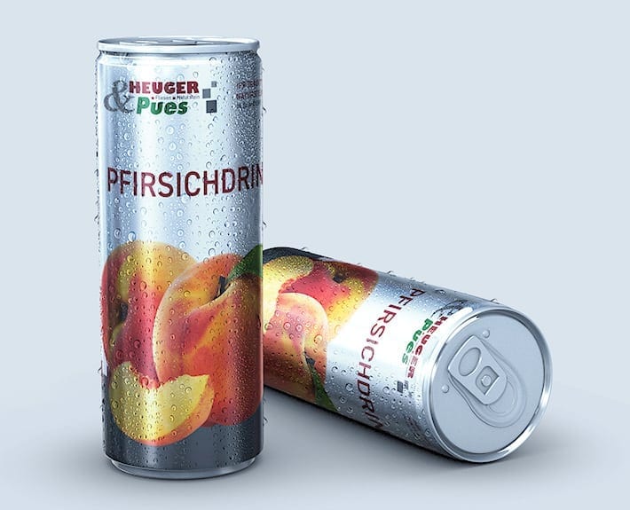 Dose Getränkedosen Heuger & Pues Pfirsichdrink