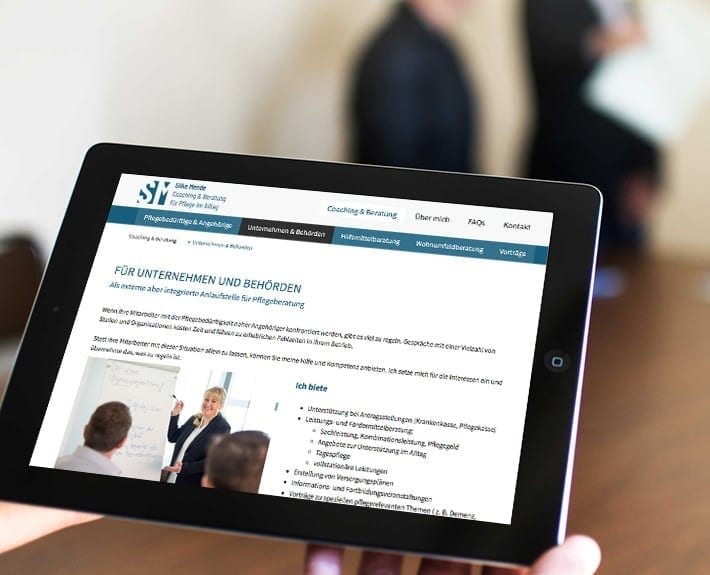 Responsive Webdesign Tablet Silke Mende