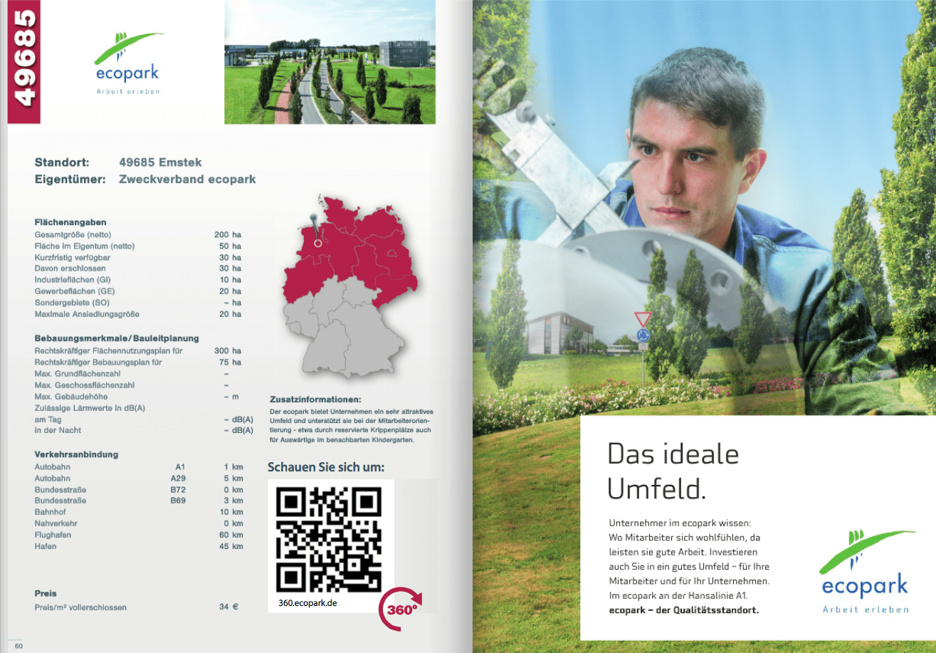 Standortführer Anzeige ecopark