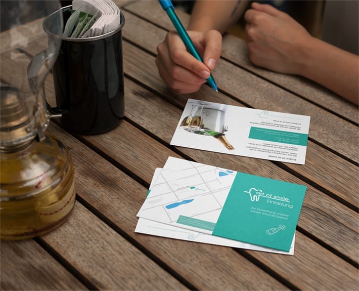 Einladungskarten art of smile