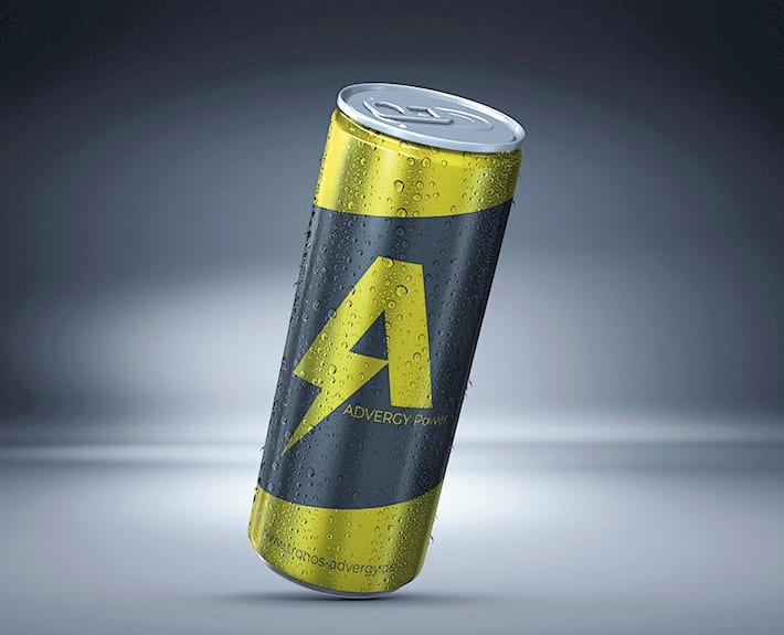 Getränkedose mit Energydrink Advergy