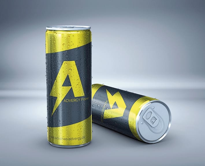 Getränkedose mit Energydrink Advergy