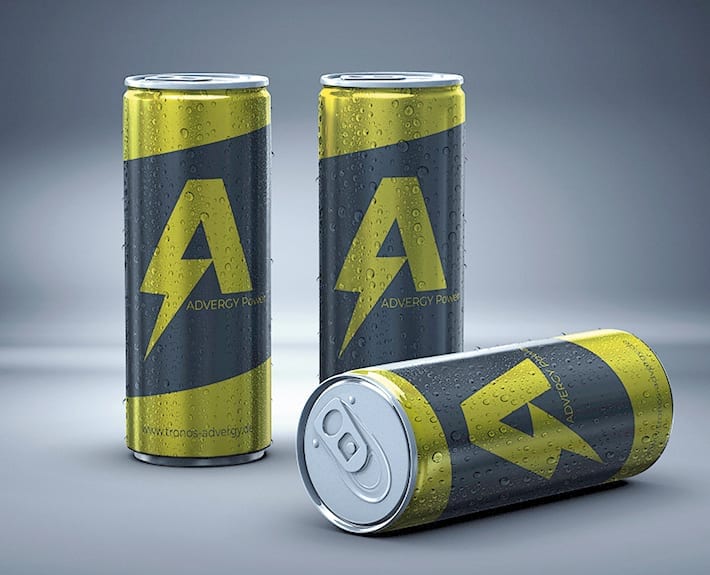 Getränkedose mit Energydrink Advergy