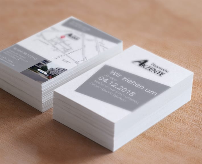 Flyer Umzug Haarstudio Akzente