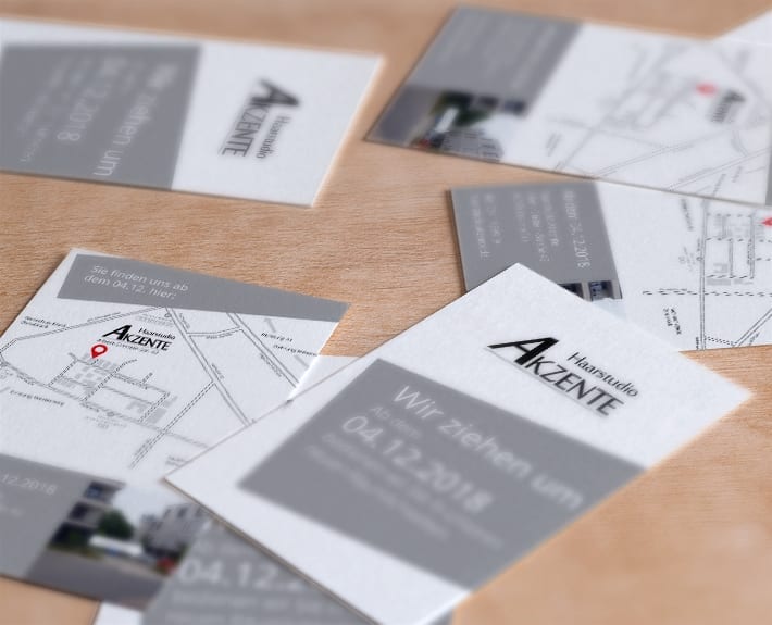 Flyer Umzug Haarstudio Akzente