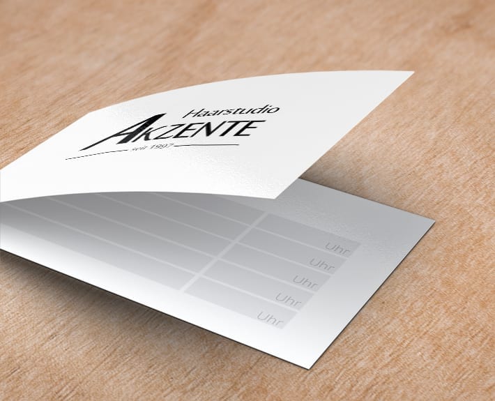 Terminkarte Haarstudio Akzente