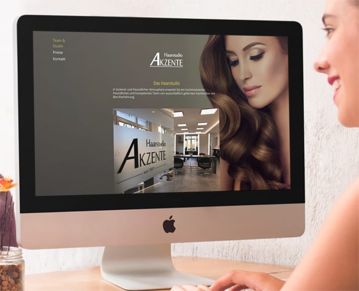 Webdesign Haarstudio Akzente