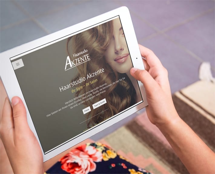 Responsive Webdesign Haarstudio Akzente