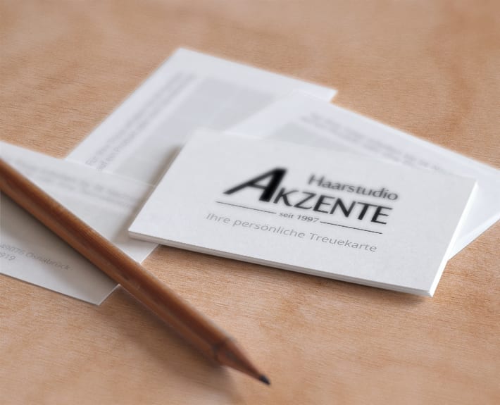 Treuekarten Haarstudio Akzente
