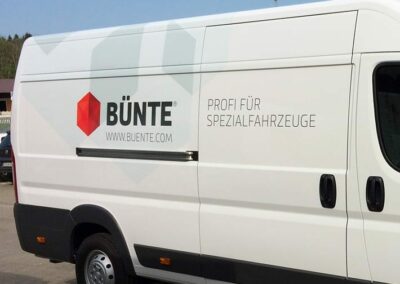 Fahrzeugbeschriftung „Bünte“