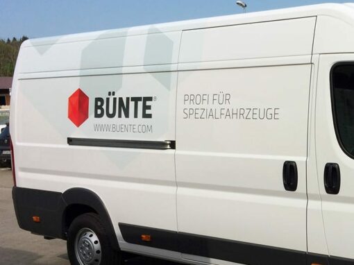 Fahrzeugbeschriftung „Bünte“