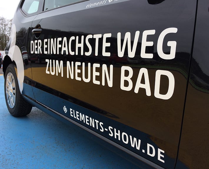 Fahrzeugbeschriftung Cordes Elements Show VW