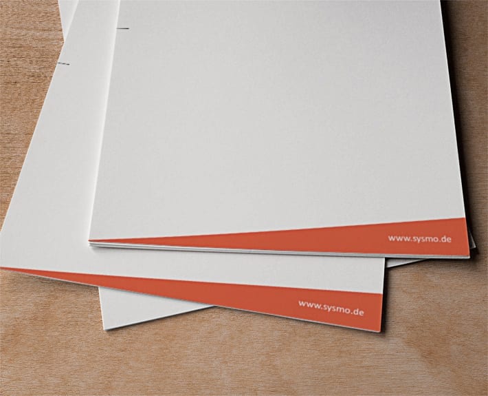 Briefpapier Geschäftsausstattung Sysmo