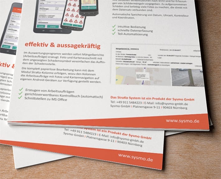 Flyergestaltung Sysmo