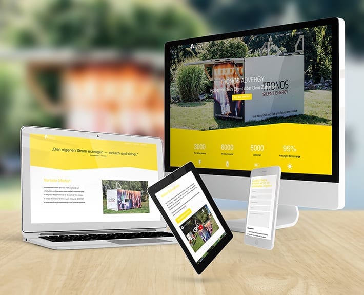 Responsive Webdesign Mobile Energie TRONOS