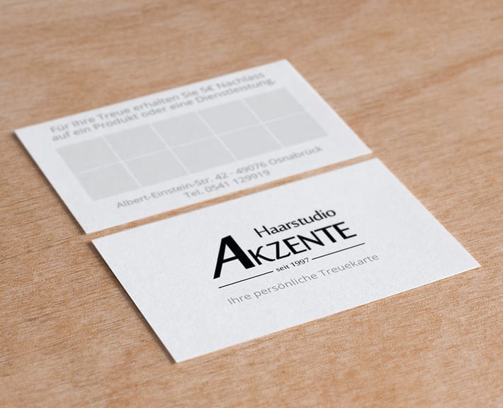 Treuekarte Haarstudio Akzente