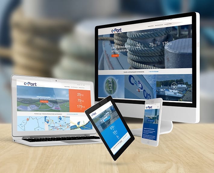Webseite Responsive Design C-port