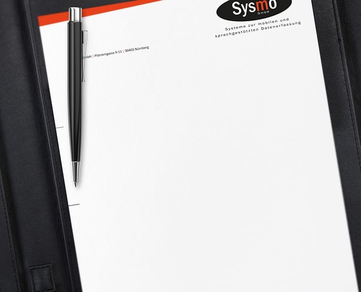Geschäftsausstattung Briefpapier Sysmo