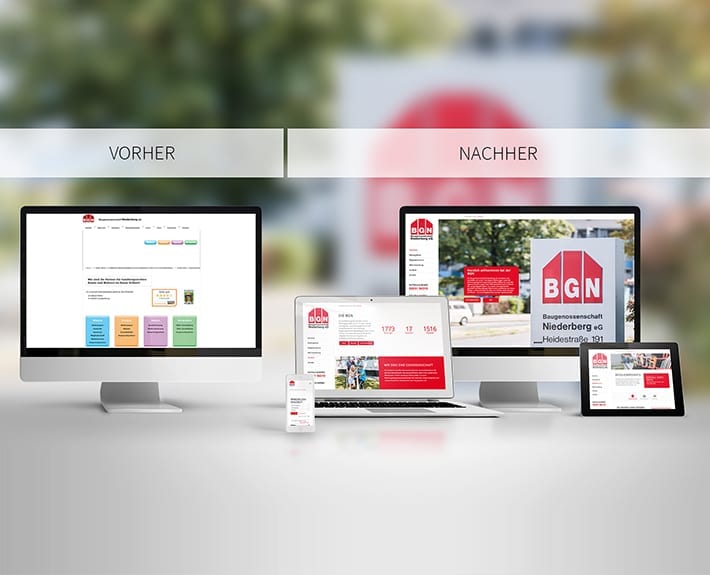 Webseite Redesign Baugenossenschaft in NRW - Motion Media Webdesign Osnabrück