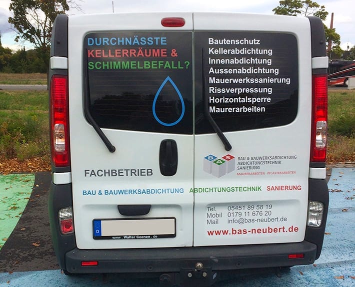 Fahrzeugbeschriftung BAS Neubert