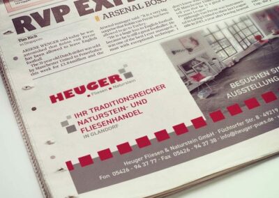 Zeitungsanzeige „Heuger“
