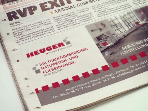 Zeitungsanzeige „Heuger“